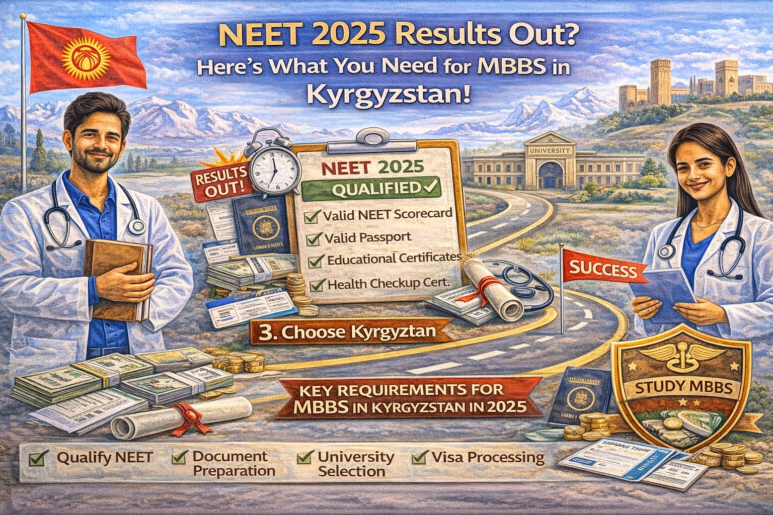 NEET 2025 Results Out? Here’s What You Need for MBBS in Kyrgyzstan
